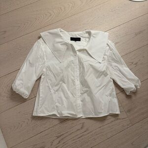 Zara sailor babydoll white blouse